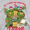 Teenage Mutant Ninja Turtles Унисекс взрослая рождественская толстовка с изображением пиццы