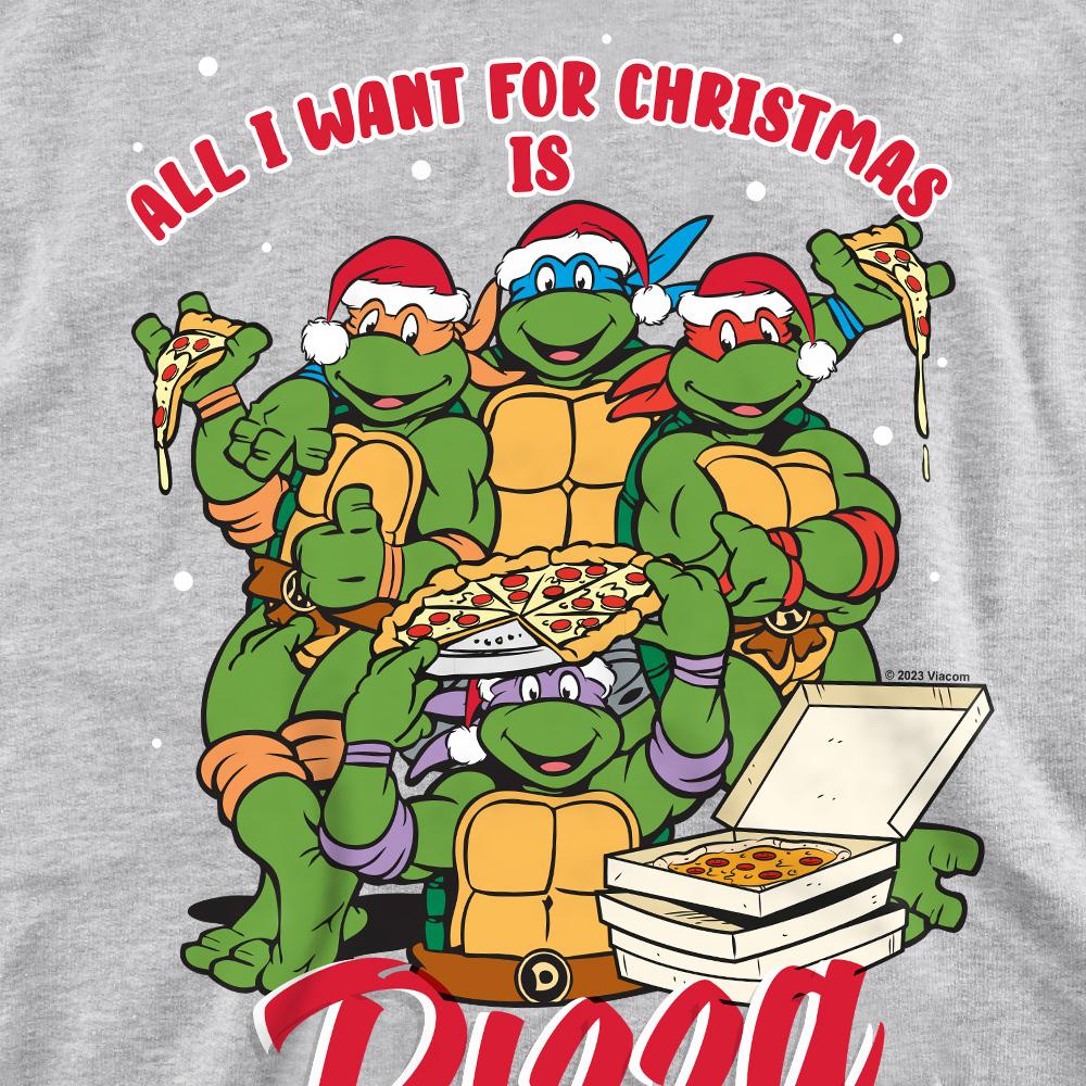 Teenage Mutant Ninja Turtles Унисекс взрослая рождественская толстовка с изображением пиццы