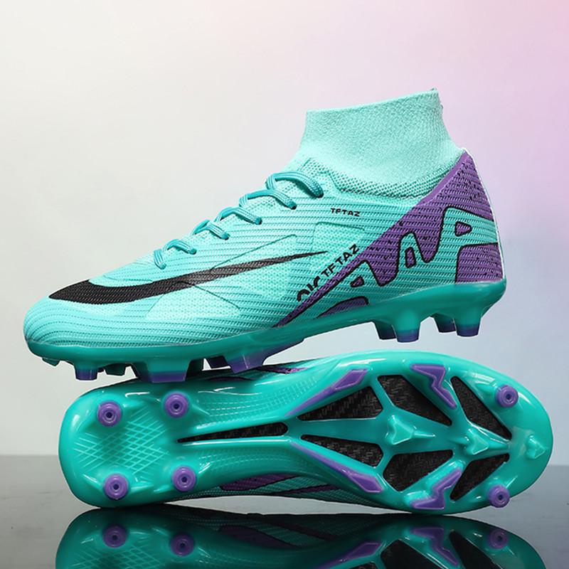 Sneakers Student Football Shoes Men's High Top Flying Weaving Training Nails Spikes 2025 Artificial Grass European Cup Crush