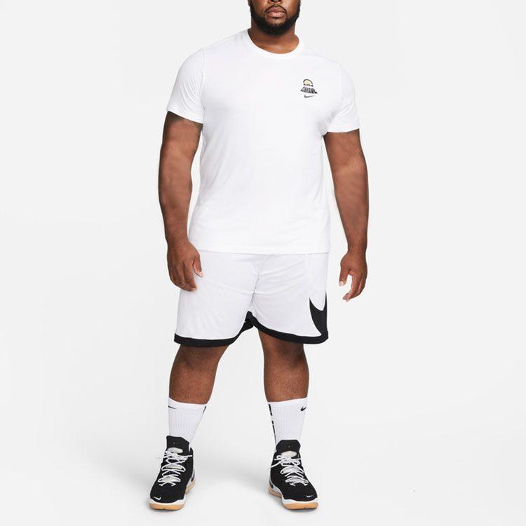 Nike T Shirts Men's White Crew Neck Moderate DR7648-100