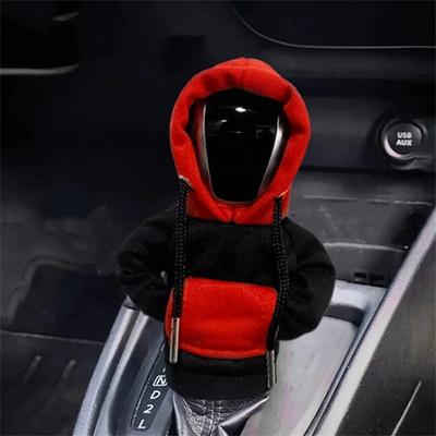Автомобильный чехол для рычага переключения передач с капюшоном, толстовка с капюшоном, украшение на ручку переключения передач, универсальное украшение на рычаг переключения передач автомобиля, внутреннее украшение