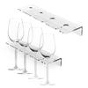 2Pcs Wall Mounted Wine Glass Holder Acrylic L-Shaped Stemware Rack Crystal