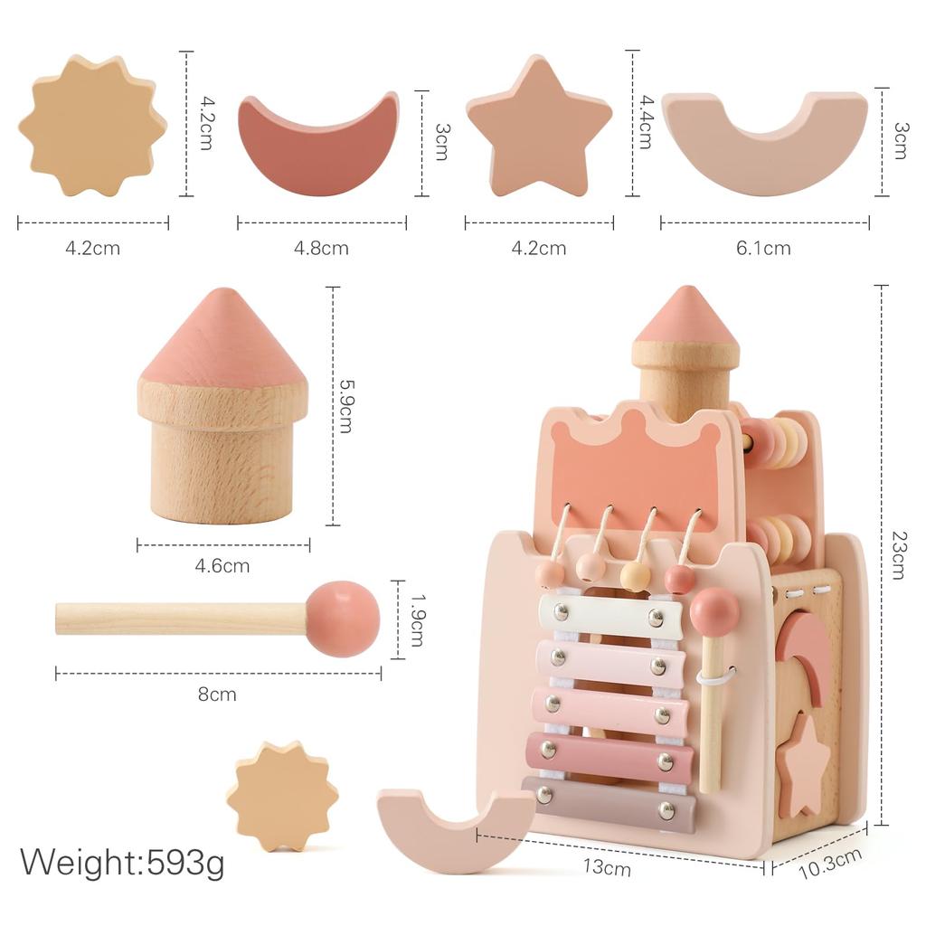 Mamimami Home Shape Fitting Puzzle Shape Matching Fitting Wooden Puzzle Box Игрушка Монтессори Распознавание форм Игра кончиками пальцев Развивающая игрушка Дети