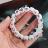 Elastic Chinese Mahjong Bracelet Handmade Acrylic Bead Hand Ring Vintage   Gift