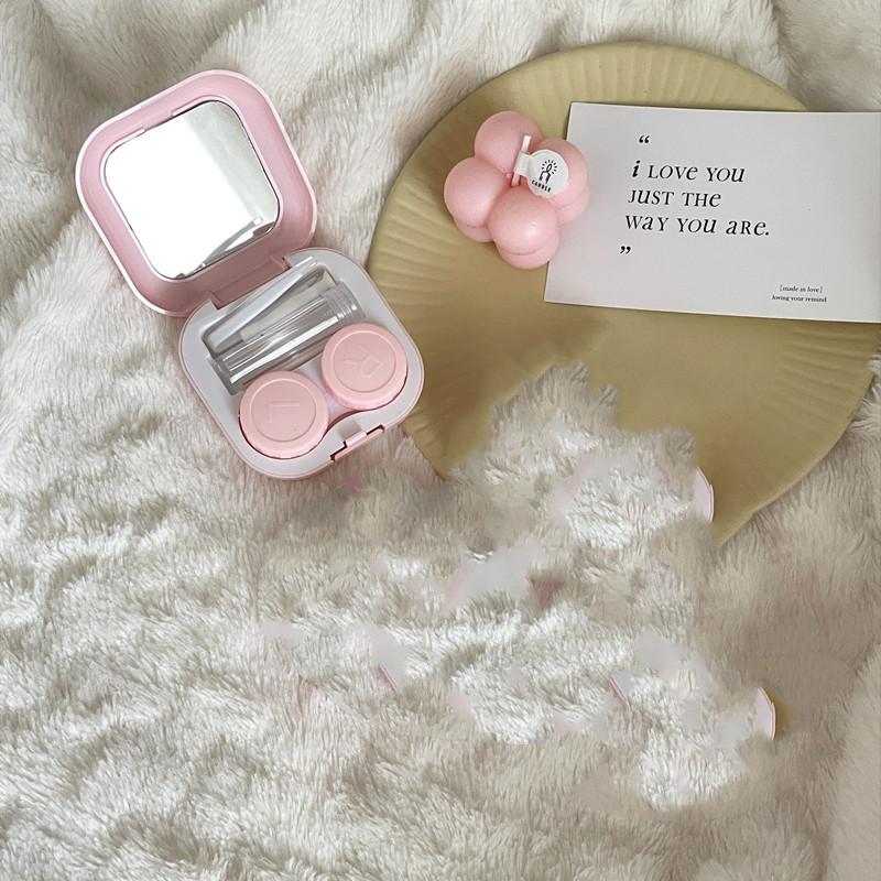 1 шт. Женский цветной футляр для контактных линз Sweet Style, косметический футляр для контактных линз, дорожный набор, аксессуары для очков