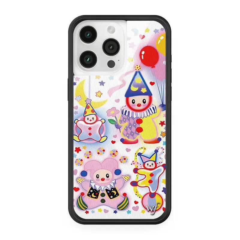 Чехол для телефона Wildflower ins Nara Smith Sweet Sliy для iPhone 12 13 14 15 16 Pro Max Plus 17 Pro Вишни Клоун Вокруг Орхидея