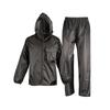 [Document] Waterproof Rain Suit Set with Mesh Jacket and Defend Rain Hoodie, Black, Size L, 3294