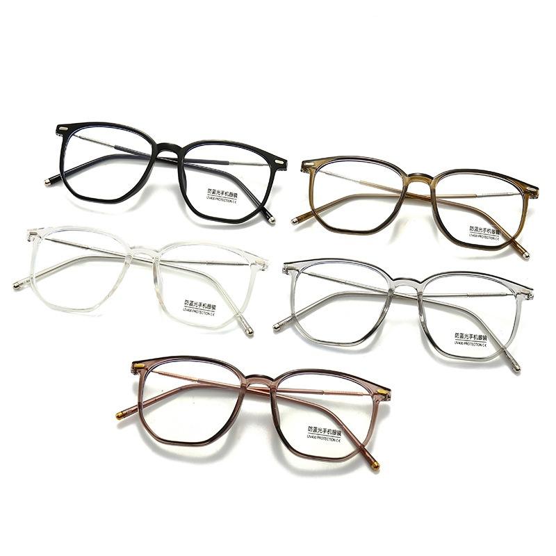 New TR glasses frame, ultra-light large frame flat mirror frame Internet celebrity glasses frame for men and women