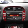 Central Control Button Real Soft Carbon Fiber Sticker LHD RHD For Fiat Bravo 2006-2011 2012 2013 2014 2015 2015 2016 2017 2018