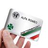 RZUD8 Car Stickers 3D Aluminum Auto Logos Stickers For Alfa Romeo 4C 159 Spider Giulia Giulietta 156 Tonale Car Body Decoration Paster