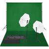 VidaXL Photo Studio Kit with Lighting and Backdrop Photography Light Background System Kit 3094648