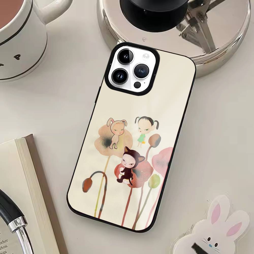 Чехол для телефона Art Y-Yoshitomo N-Nara Для iPhone 17, 16, 15, 14, 13, 12, 11 Plus, Pro Max Магнитный Для Magsafe Беспроводная Зарядка