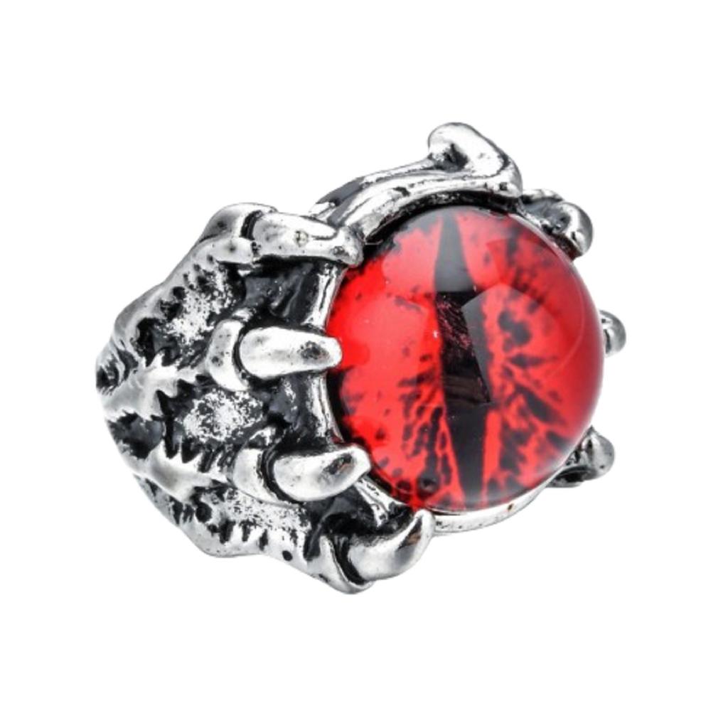 Крутое кольцо с когтями дракона Eagley Claws Eye Ring, индивидуальное панк-кольцо Devil Eye Open Ring для мужчин и женщин в стиле ретро, ювелирные изделия для рук