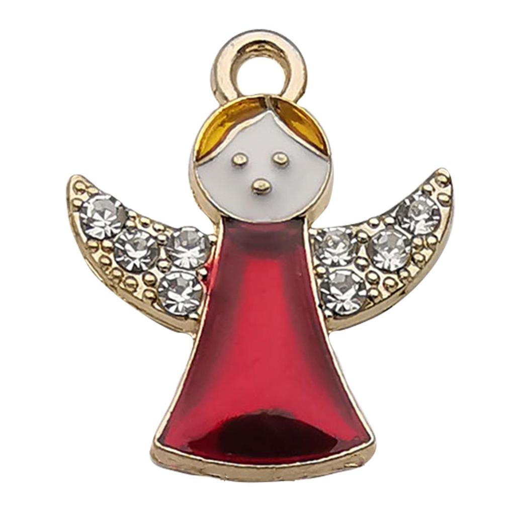 Set of 50 Christmas Oil Drop Pendants: Cute Santa, Snowman, Tree DIY Jewelry Accessories