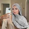 Chiffon Print Long Headscarf Women Muslim Hijab Modest Prayer Eid Hijabs Shawl Long Djellaba Prayer Garment Ramadan