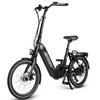 Spatial Sprite Multi Terrain Adult E-Bike 250W Motor 50KM Range 7-Speed IPX6 Waterproof 20 Inch Road Tires Electric Bicycle With DISC BRAKES