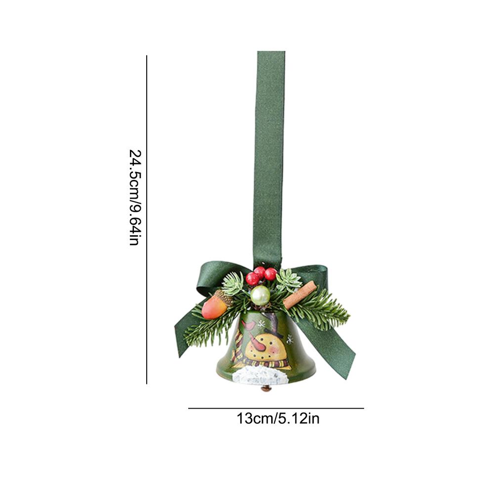 2025 Рождественский Рустикальный Колокольчик Джингл из Металла Сосновая Игла Рождественский Колокольчик Гирлянда Украшение В помещении На улице Подвеска на Рождественскую Елку