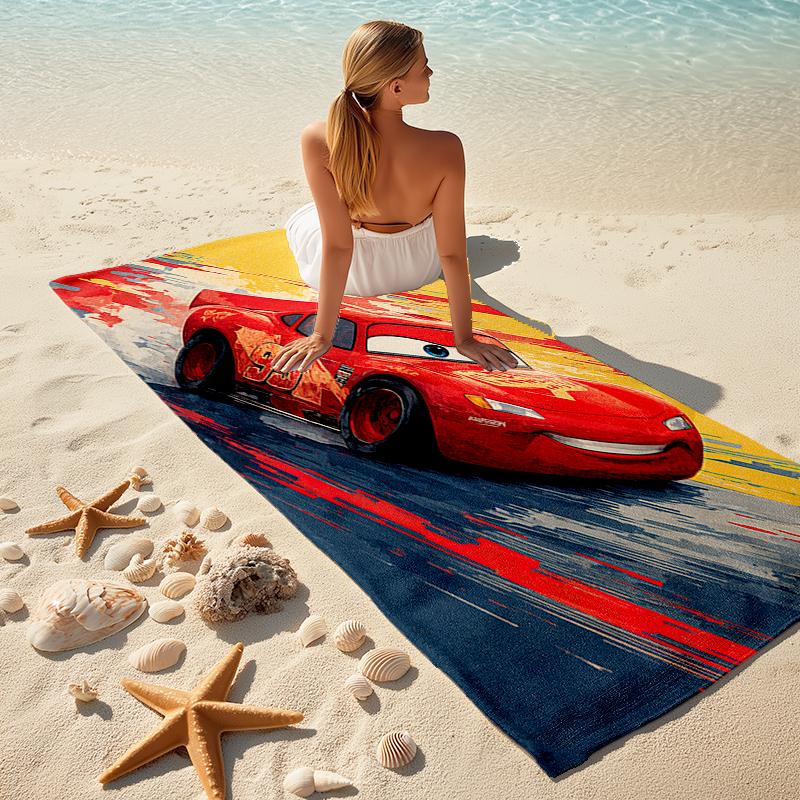 Lightning McQueen beach towel Outdoor camping Beach towel for vacation swim Outdoor pool Absorbent bath towel