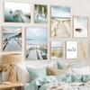 Beach Sea Ocean Landscape Wall Art Canvas Poster Bridge Leaves Turtle Seagull Print Painting Summer Picture Nordic Home Decor
