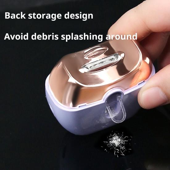 Электрическая машинка для стрижки ногтей, полировщик со светодиодной подсветкой, 2-скоростная, регулируемая, тип C, перезаряжаемая, автоматическая пилка для ногтей, маникюрный триммер