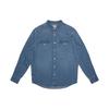 Рубашка джинсовая Levis из хлопка с карманами и длинным рукавом, мужская, синяя 85745-0001