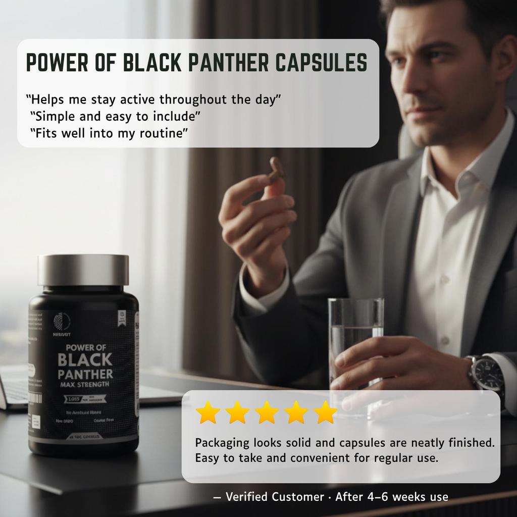 Капсулы Power of Black Panther Herbal Blend | Ботаническая формула | 60 капсул