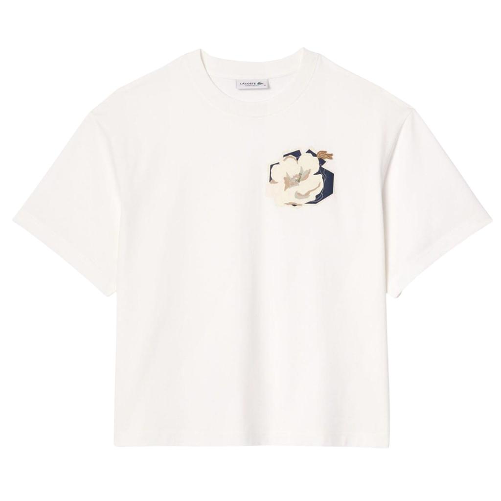 Lacoste Womens/Ladies Flower Cotton Oversized T-Shirt