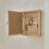 Wooden Cabinet Key Rack Rustic Key Hook Wall Decor Wall-Mounted Key Storage Box  Office