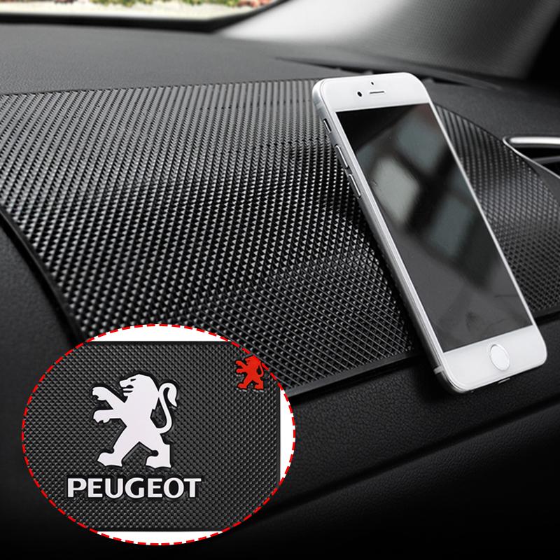 Car Dashboard Non-slip Mat Phone Key Storage Pad Car Accessories For Peugeot 206 307 308 207 3008 208 407 508 2008 5008 301 406