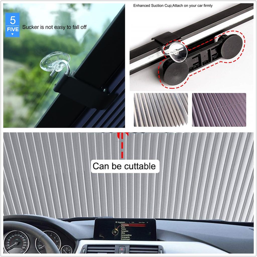 120*45cm Car Retractable Windshield Visor Sun Shade Folding Auto Block Cover