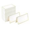 Set of 50 Stylish Gold Rimmed Table Name Cards for Wedding Banquet Dinner Party and Festival Gold/ Silver Accent
