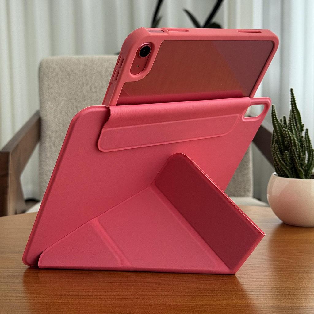 Легкий прозрачный акриловый защитный чехол для iPad 11 (Модель 3Y 2025 года) - Складной, Без слота для ручки, Десятое поколение