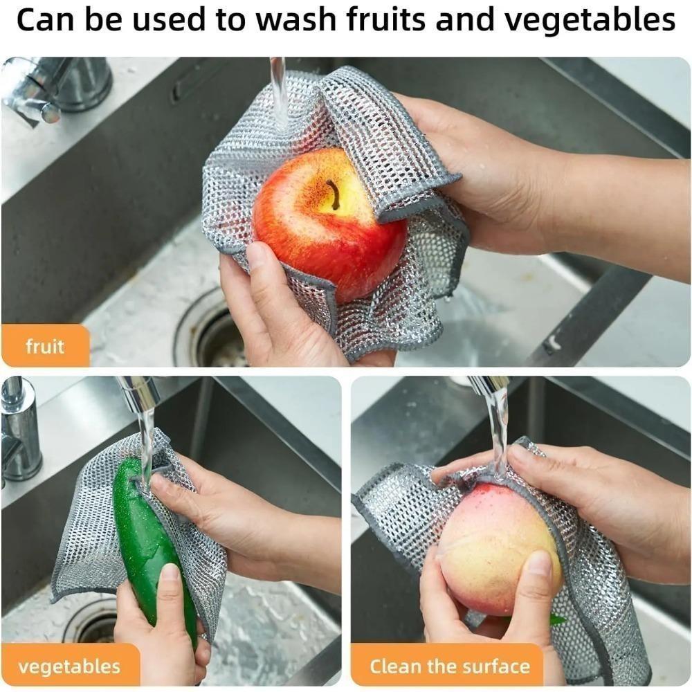 20 см Волшебная чистящая салфетка утолщенная двухсторонняя металлическая стальная проволочная тряпка кухонная кастрюля сковорода мытье посуды полотенца чистящий инструмент