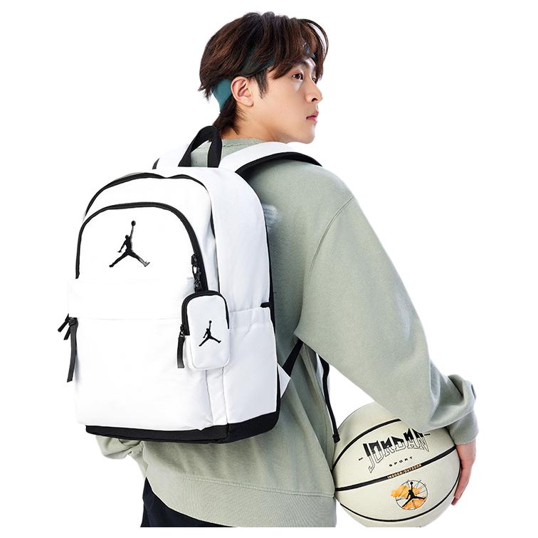 New Jordan Polyester Backpack Unisex White JD2513167GS-004