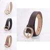 Womens Fashion Pu Leather Belt With Alloy Buckle For Casual Wear And Office Style