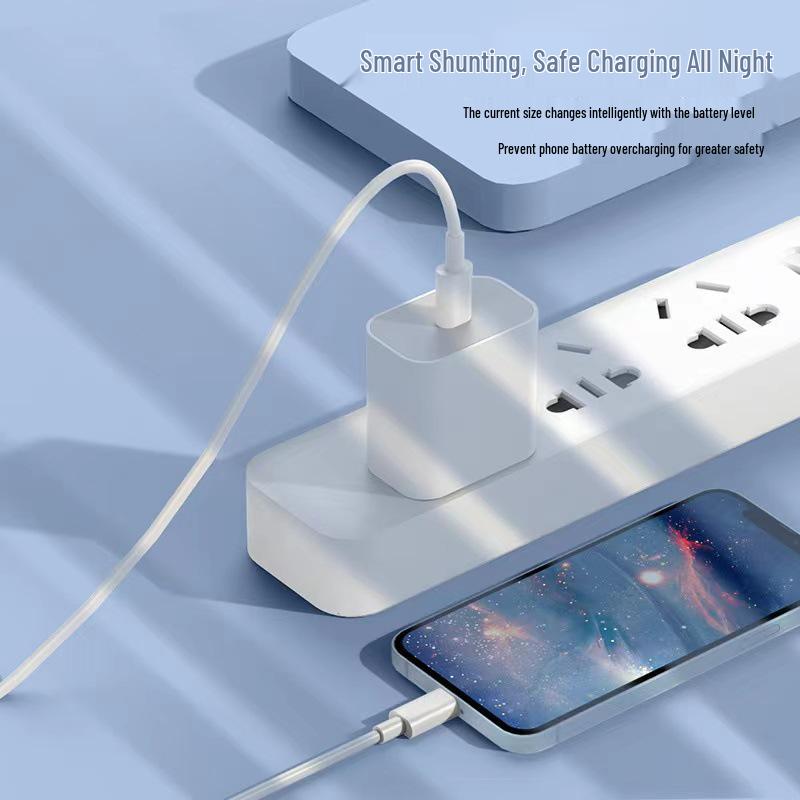 Набор для быстрой зарядки PD30W: Совместим с Apple 8/17 Pro, Сертифицирован 3C, Двойной кабель Type-C.
