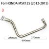 For HONDA MSX125 MSX125SF 2012-2020 Upgrade Motorcycle Exhaust Systems Header Front Link Tube Connect Middle Pipe