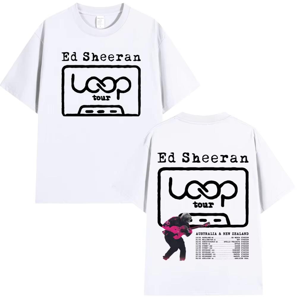 Ed Sheeran Loop Tour Australia and New Zealand 2026 Tour Merch T Shirt Men Women Fashion Tshirt Cotton Cozy Top Fans Gifts