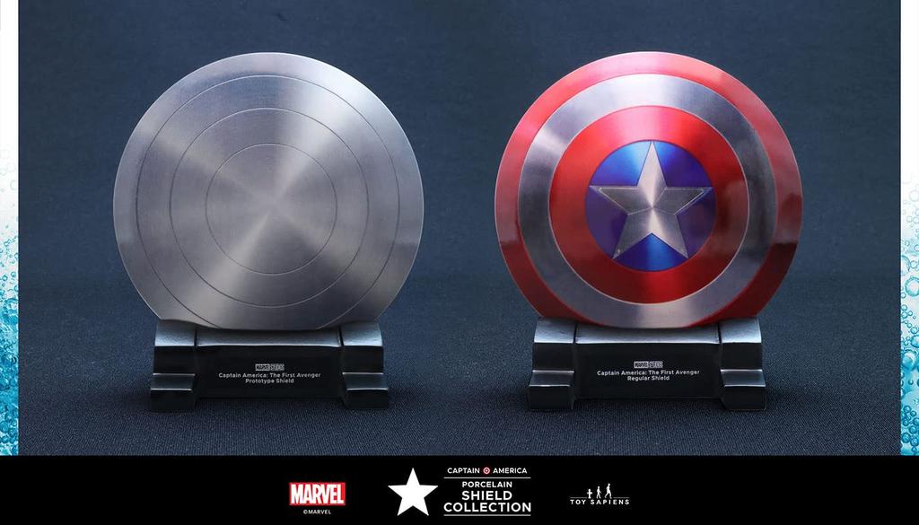 Коллекция фарфоровых щитов Saga Captain America of Red Marvel/Infinity (Ящик 8)