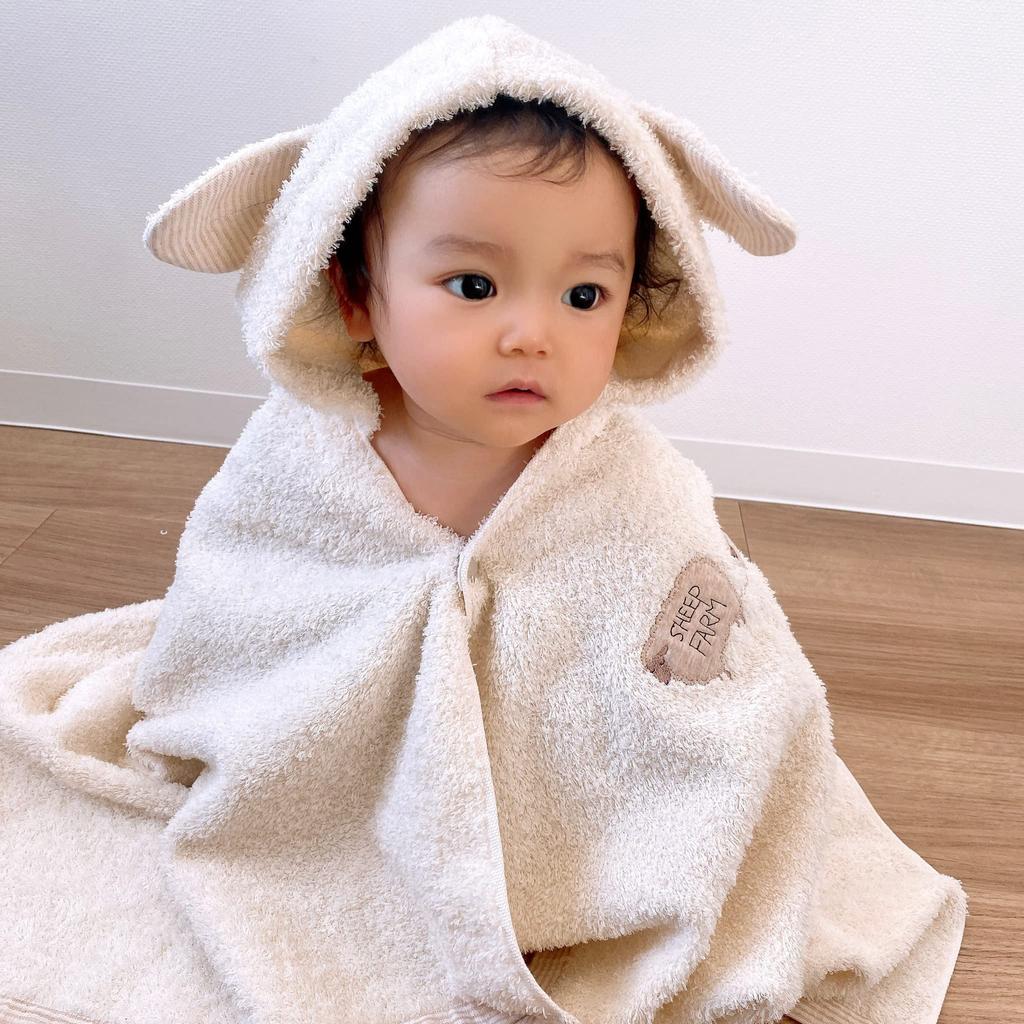 Kontex Baby Сделано в Имабари Ванна с капюшоном Ванна с гравировкой имени Душ, Япония, Полотенце, Mama's Select, Пушистое, Мальчики, Девочки, Младенцы, Пончо, Полотенце,