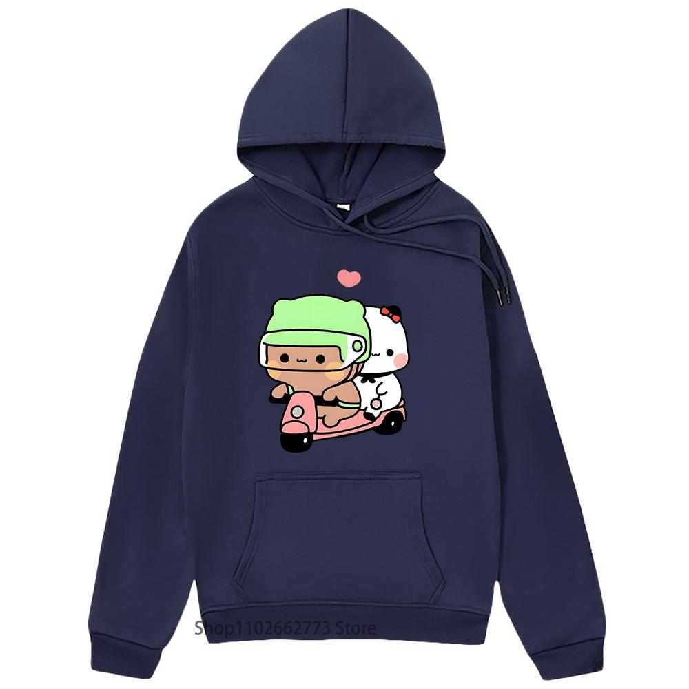 Толстовка с капюшоном Bubu and Dudu с рисунком медведя панды, женская одежда с принтом Kawaii, мужская одежда, весна