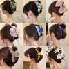 Korean High-End Acrylic Flower Hair Clip for Women - Large Shark Clip for Voluminous Styles