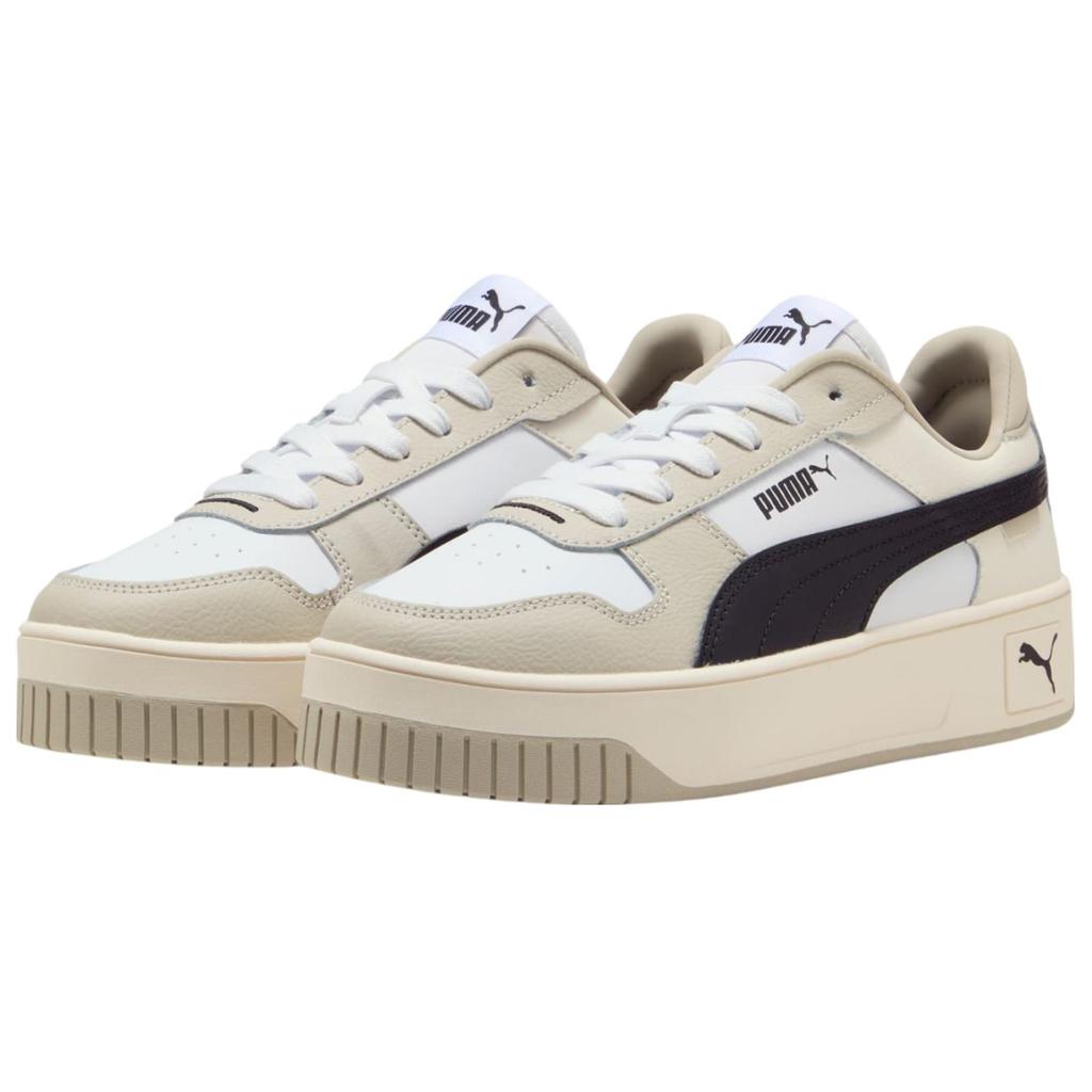 Puma Carina Street Fashion Универсальные низкие кроссовки Мужские кроссовки Молочно-белый Черный 389390-41