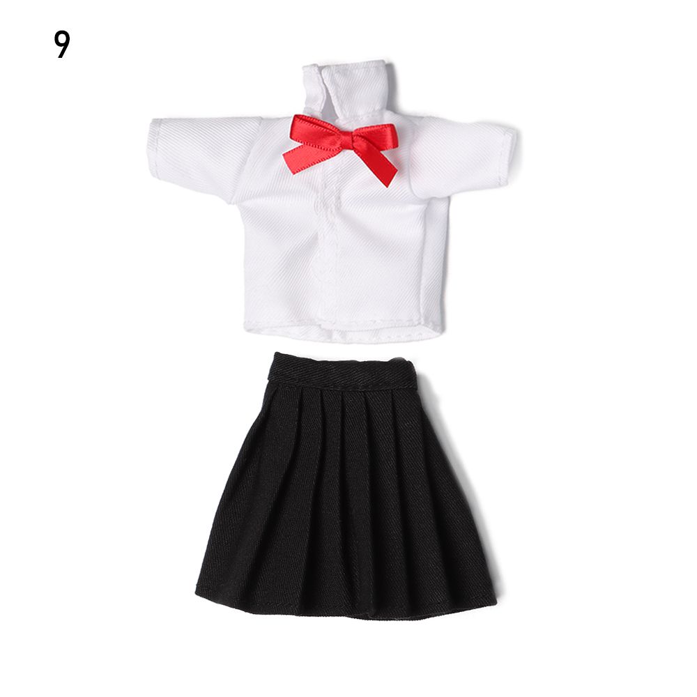 Toys Handmade Doll Accessories Tops Casual Skirts Navy Style Clothes Mini T-shirt Dressing Clothes