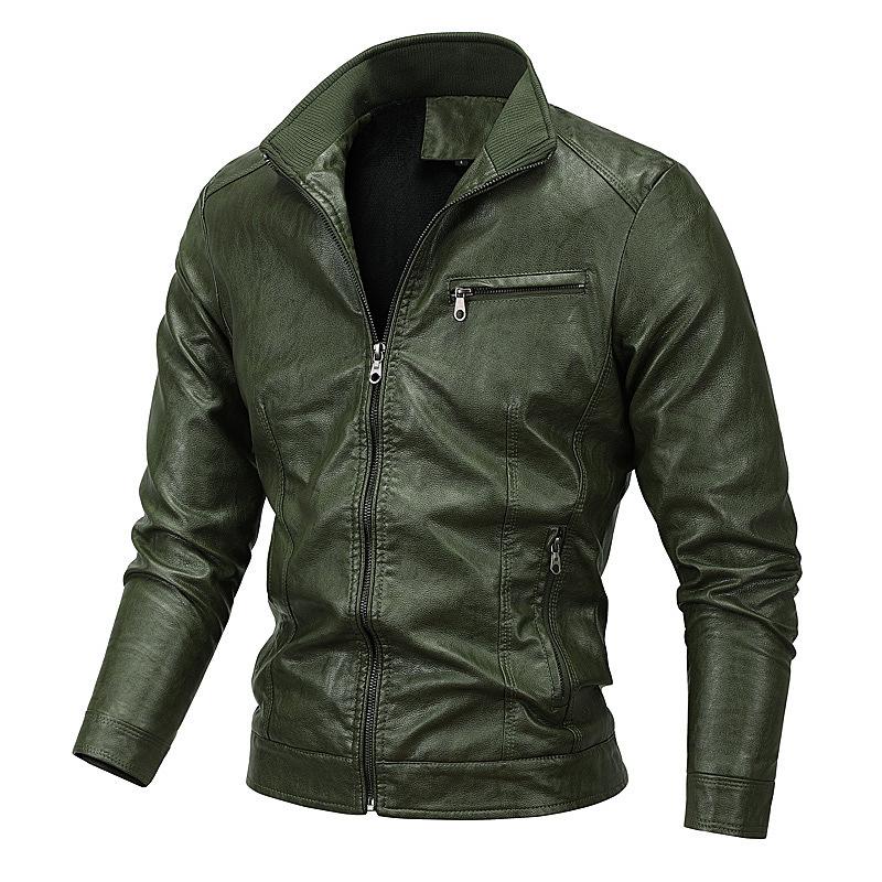Куртка из искусственной кожи осень-зима новая мужская флисовая кожаная куртка Locomotive молодежная повседневная куртка большого размера