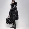 Oversized Womens Down Cotton Jacket Winter Warm Jackets Coat Long Hooded Parka Overcoat Female Cold Jackets Black