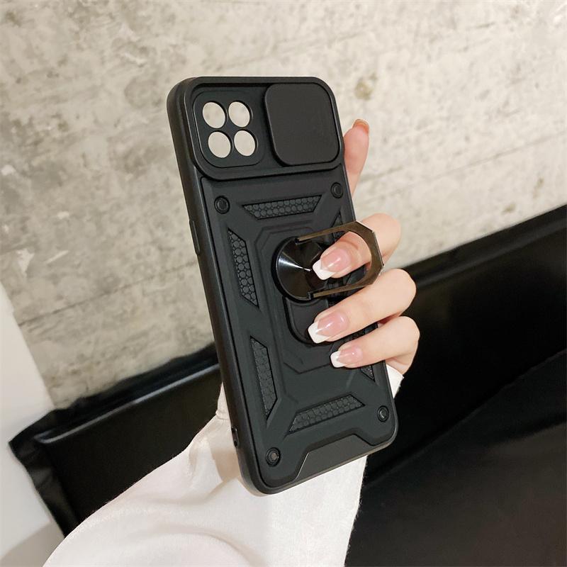 Shockproof Armor Phone Case For OPPO Reno 4 Lite Car Magnetic Holder Cover For Oppo A93 4G F17 Pro Slide Camera Protection Funda