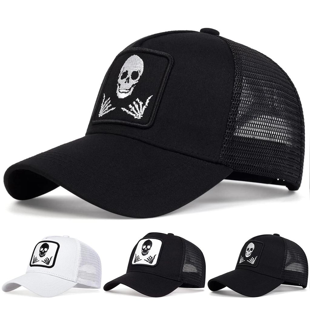 Net Baseball Stitching Embroidered Personality Neutral Gender Women Men For Caps Spring Summer Outdoor Sunscreen Hat Adjustable Casual Trucker