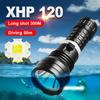 Professional Diving Torch Powerful XHP120 LED Dive Light High Lumen 200000LM Diving Lantern Scuba Diving Flashlight Amphibious Lamp