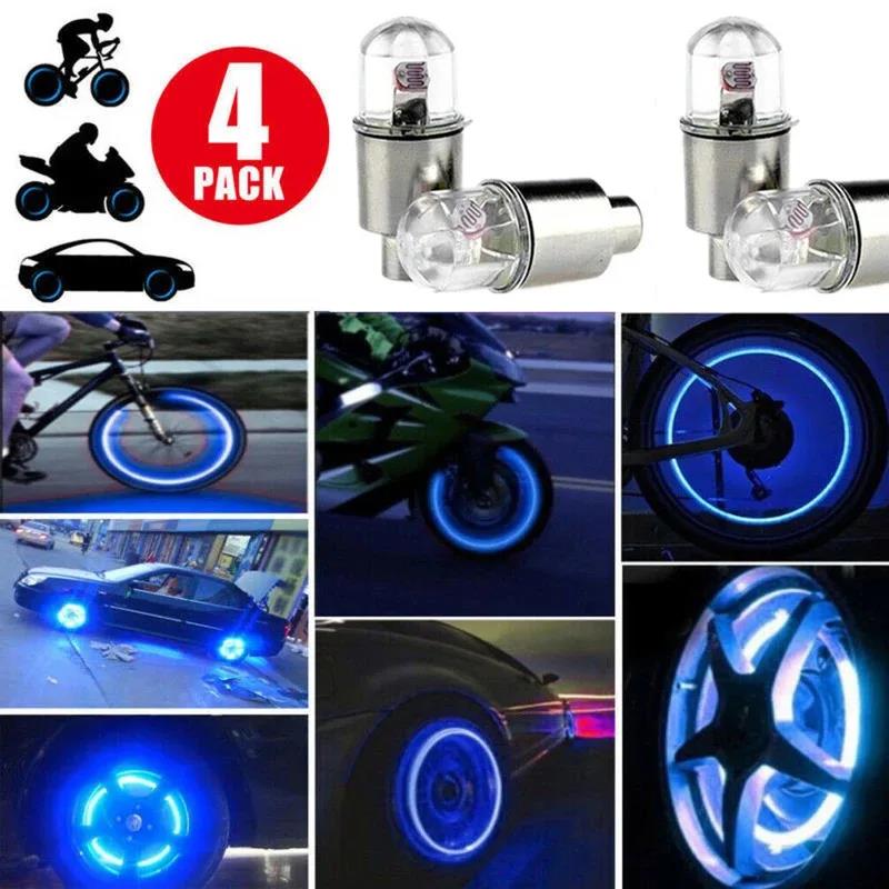 2/4PCS LED Tire Valve Cap Lights Durable Air Valve Caps with Lights for Cars Motorcycles Bikes EVs 7